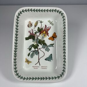 VTG The Botanic Garden PORTMEIRION Slender Columbine Baking Dish England 6.5x9x2